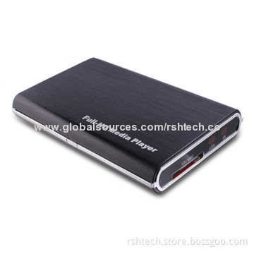 3D 1,080p HDD Media Players with 100 to 240V AC/Input/5V DC Output Voltages/Measures 132 x 82 x 21m